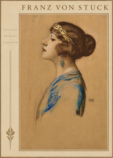 Franz von Stuck Head of a Girl No2 - Poster