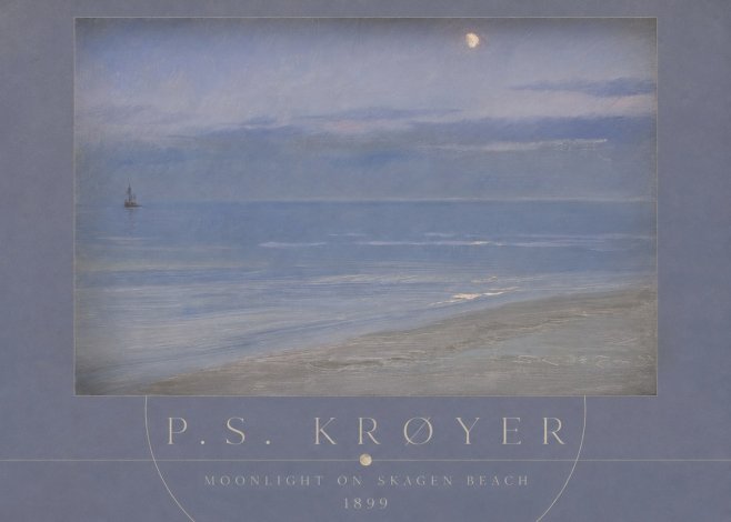 P.S. Krøyer Moonlight on Skagen Beach No3 - Poster