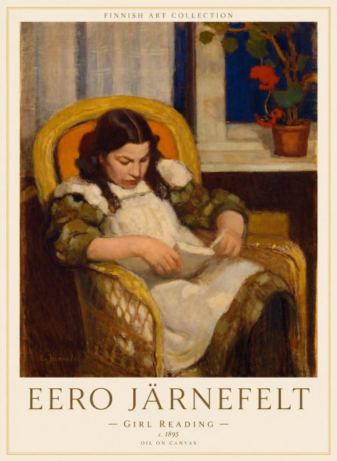 Eero Järnefelt Girl Reading No1 - Poster