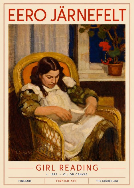 Eero Järnefelt Girl Reading No4 - Poster