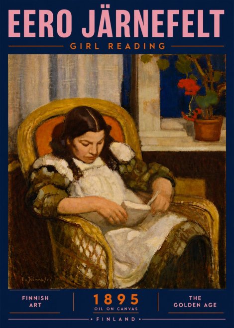 Eero Järnefelt Girl Reading No5 - Poster