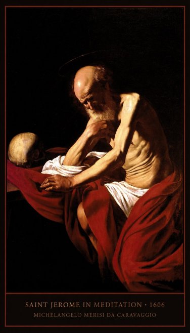 Michelangelo Merisi da Caravaggio Saint Jerome in Meditation I No4 - Poster