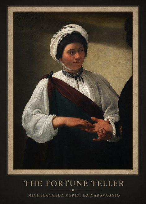 Michelangelo Merisi da Caravaggio The Fortune Teller IV No5 - Poster