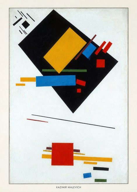 Kazimir Malevich Suprematist Composition with Yellow Rectangle No5 - Poster