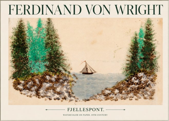 Ferdinand von Wright Fjellespont. No1 - Poster