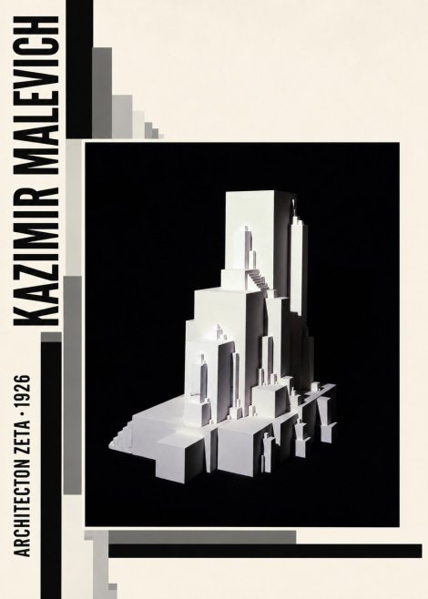 Kazimir Malevich Architecton Zeta No3 - Poster