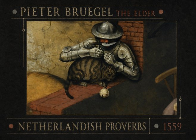 Pieter Bruegel Netherlandish Proverbs X No5 - Poster