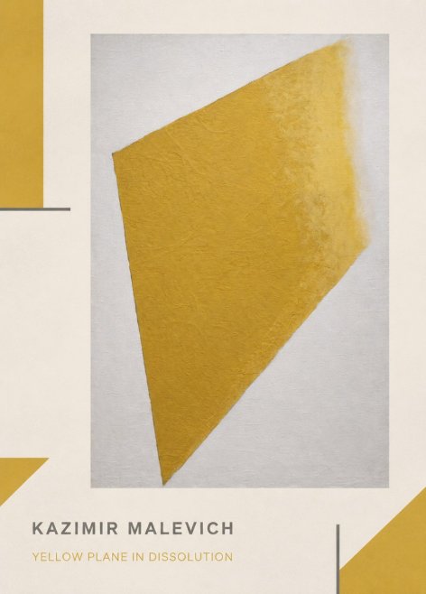 Kazimir Malevich Yellow Plane in Dissolution No1 - Poster