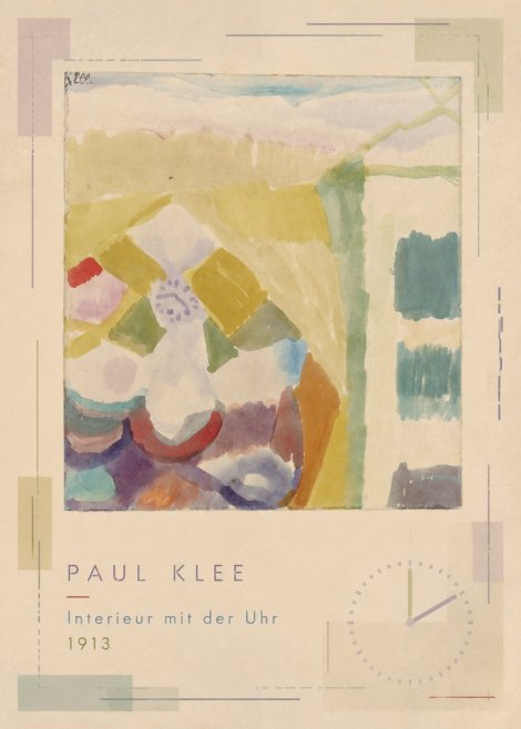 Paul Klee Interieur Mit Der Uhr II No2 - Poster