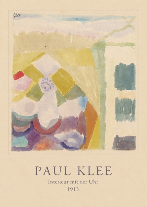 Paul Klee Interieur Mit Der Uhr II No4 - Poster