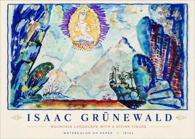 Isaac Grünewald Mountain Landscape with a Divine Figure No6 - Poster