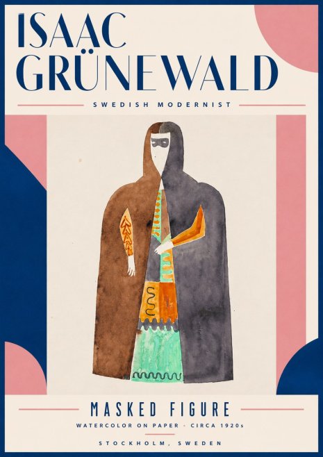 Isaac Grünewald Masked Figure No3 - Poster