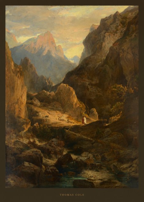 Thomas Cole The Mountain Ford No4 - Poster