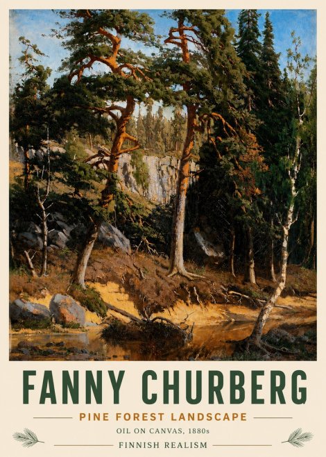 Fanny Churberg Pine Forest Landscape No4 - Poster