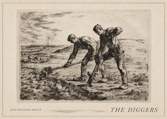 Jean-François Millet The Diggers No5 - Poster