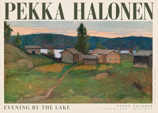 Pekka Halonen Evening by the Lake No2 - Poster