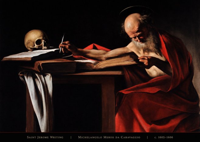 Michelangelo Merisi da Caravaggio Saint Jerome Writing IV No4 - Poster