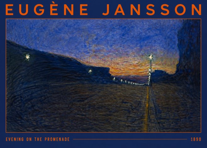 Eugène Jansson Evening on the Promenade No2 - Poster