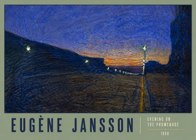 Eugène Jansson Evening on the Promenade No6 - Poster