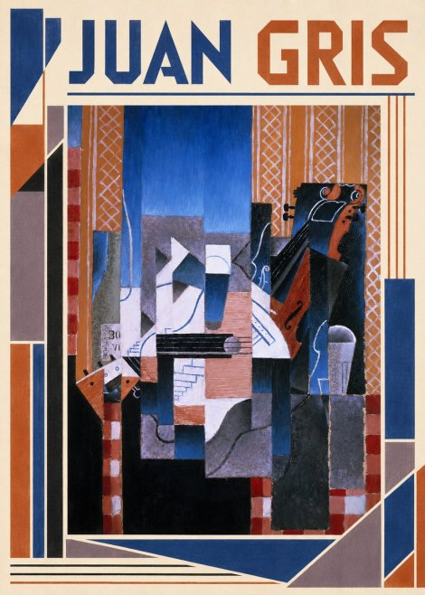 Juan Gris Still Life with Guitar and Violin No1 - Poster