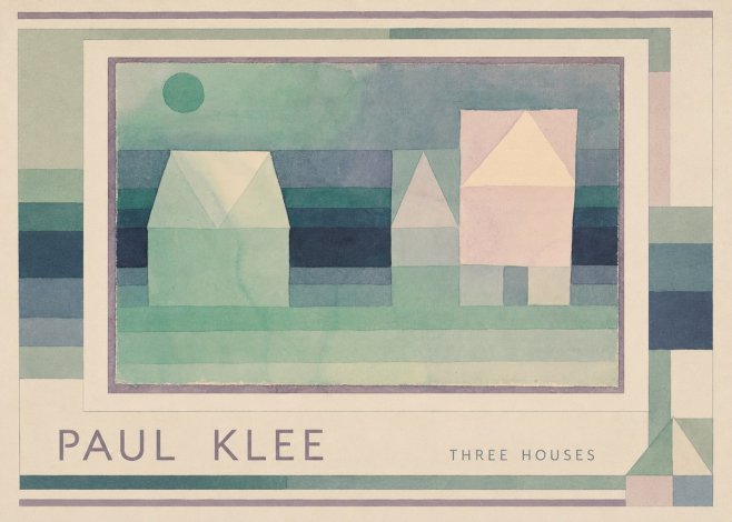 Paul Klee Three Houses No1 - Poster
