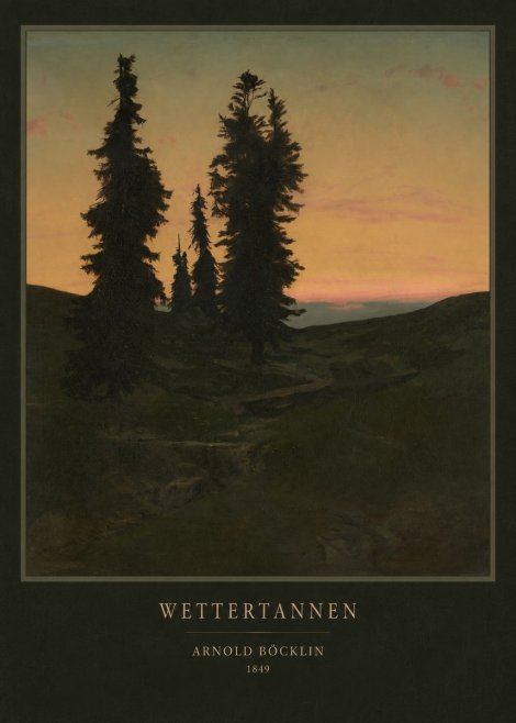 Arnold Böcklin Wettertannen No4 - Poster