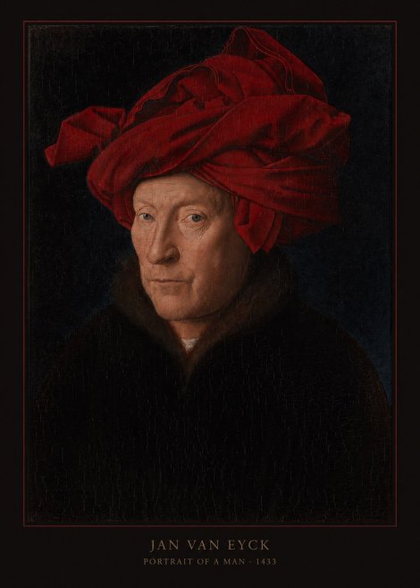 Jan van Eyck Portrait of a Man IV No5 - Poster