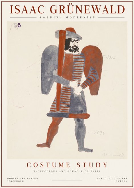 Isaac Grünewald Costume Study VII No1 - Poster