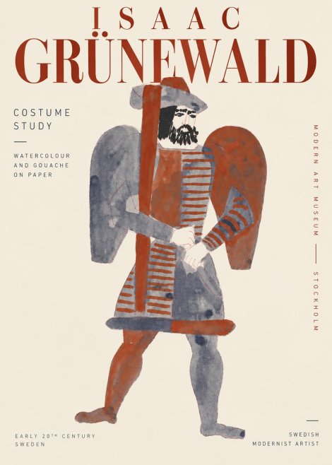 Isaac Grünewald Costume Study VII No4 - Poster