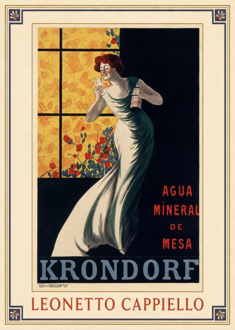 Leonetto Cappiello Agua Mineral De Mesa Krondorf No1 - Poster
