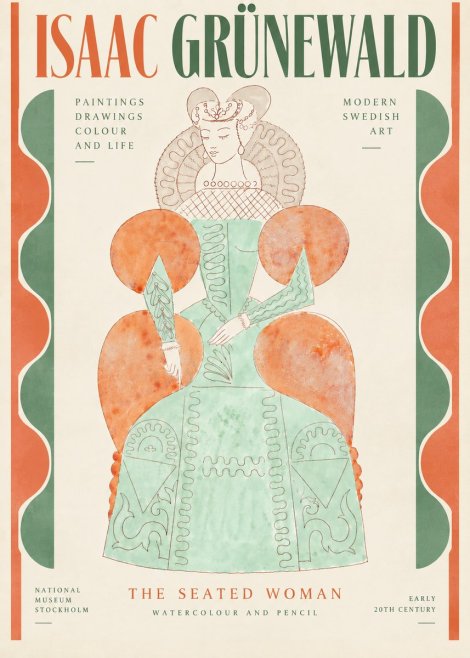 Isaac Grünewald Seated Woman No5 - Poster