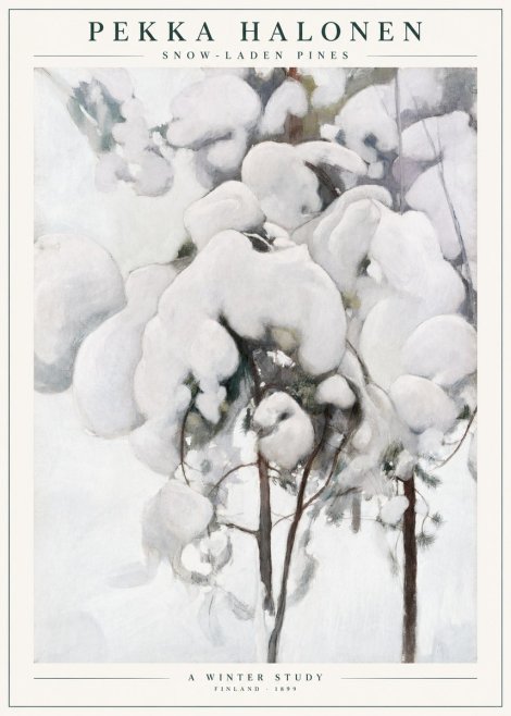 Pekka Halonen Snow-laden Pines No1 - Poster