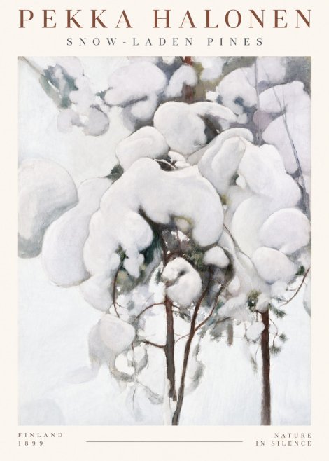 Pekka Halonen Snow-laden Pines No5 - Poster