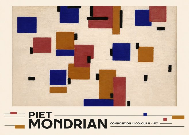 Piet Mondrian Composition in Colour B No3 - Poster