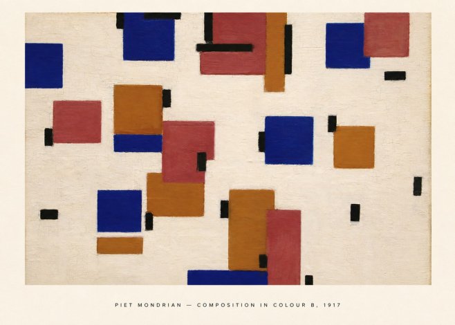 Piet Mondrian Composition in Colour B No5 - Poster