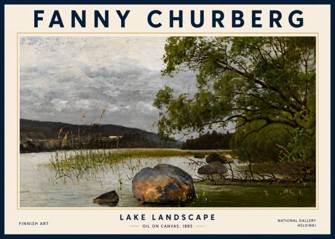 Fanny Churberg Lake Landscape No3 - Poster