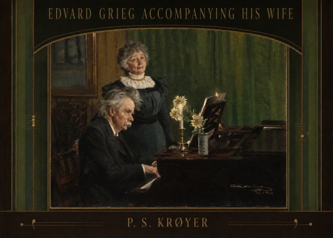 P.S. Krøyer Edvard Grieg Accompanying His Wife No6 - Poster