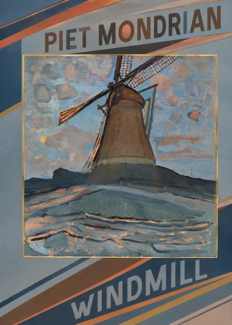 Piet Mondrian Windmill No3 - Poster