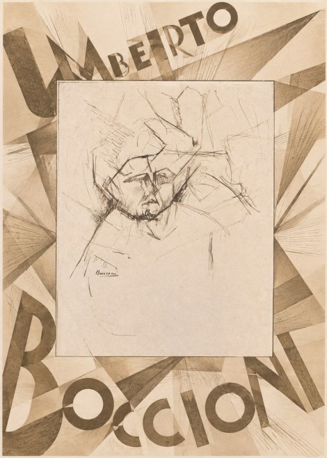 Umberto Boccioni Head Study No5 - Poster