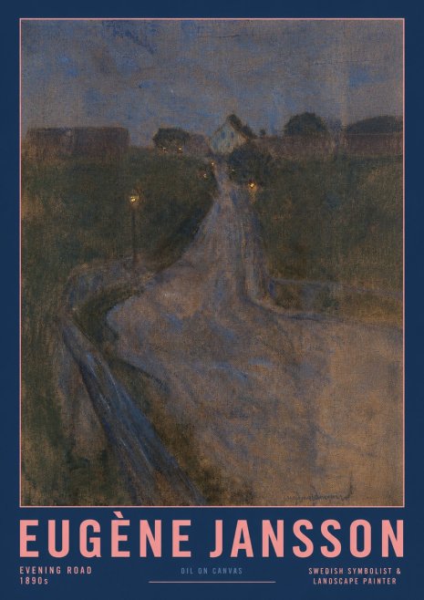 Eugène Jansson Evening Road No2 - Poster