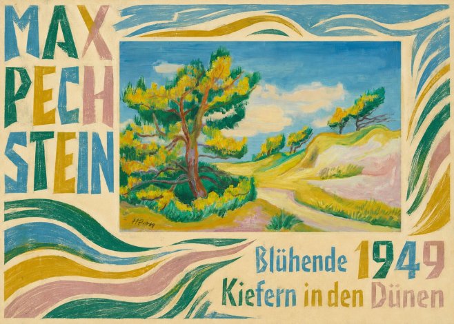 Max Pechstein Blühende Kiefern in Den Dünen No6 - Poster