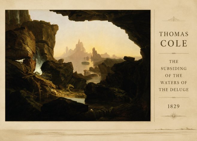 Thomas Cole The Subsiding of the Waters of the Deluge II No3 - Poster