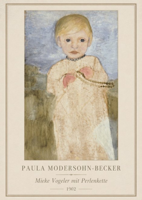 Paula Modersohn-Becker Mieke Vogeler Mit Perlenkette No5 - Poster