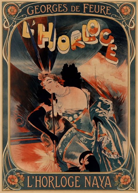 Georges de Feure L'horloge Naya No1 - Poster