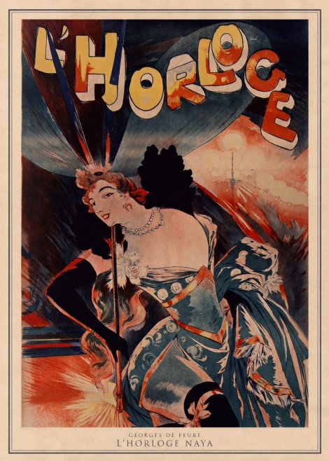 Georges de Feure L'horloge Naya No3 - Poster