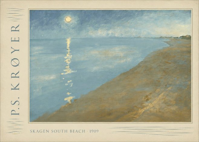 P.S. Krøyer Skagen South Beach · 1909 No2 - Poster
