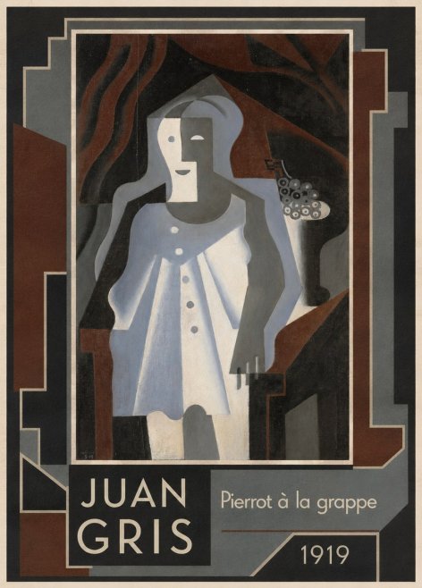 Juan Gris Pierrot À La Grappe No1 - Poster