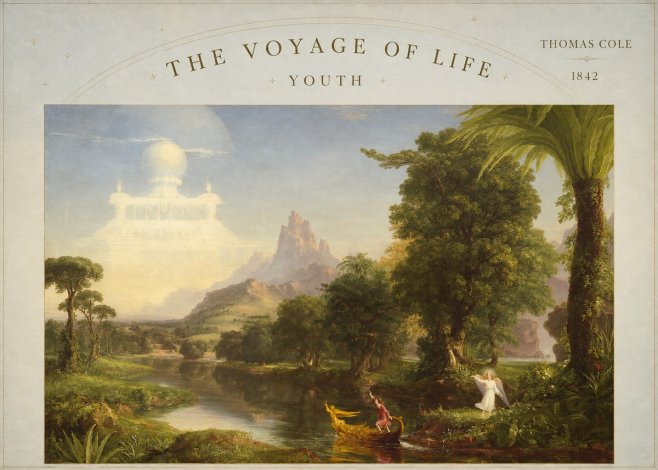 Thomas Cole The Voyage of Life: Youth V No4 - Poster