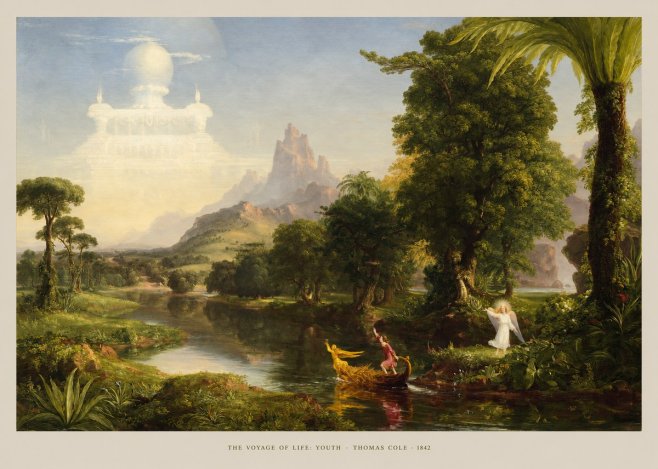 Thomas Cole The Voyage of Life: Youth V No6 - Poster