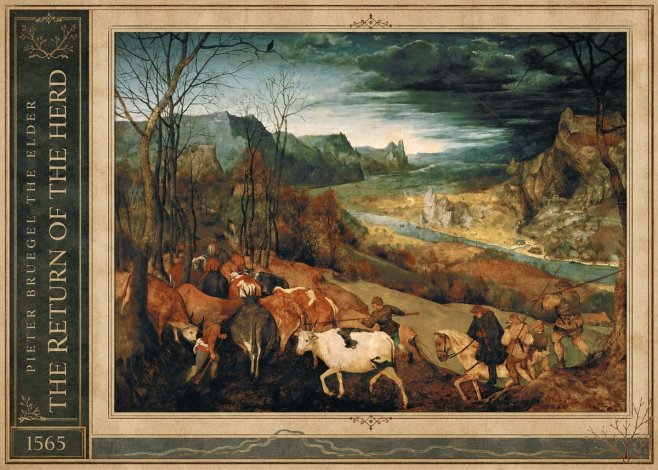 Pieter Bruegel The Return of the Herd No2 - Poster